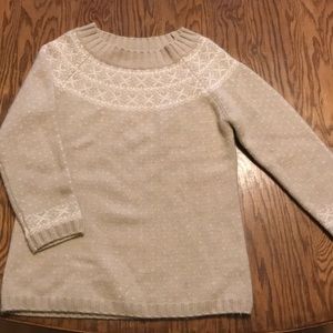 Talbots Fair Isle 100% Cashmere Sweater